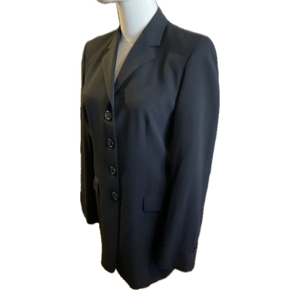 Piazza Sempione Black Rayon Button Up Blazer size 40 vintage PRISTINE - Picture 5 of 13